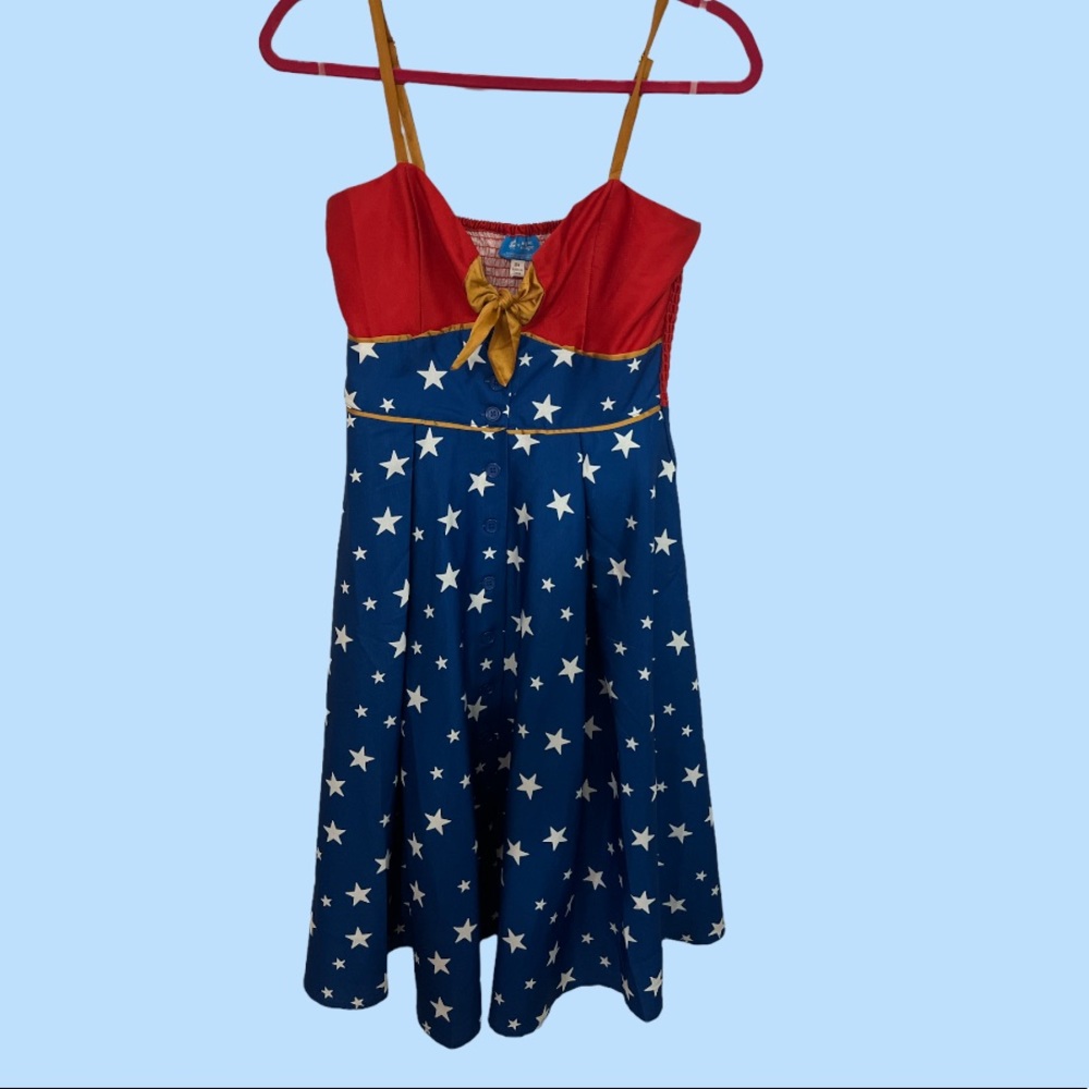 Unique Vintage x DC Comics Wonder Woman dress in size Small. SOLD OUT
